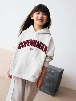 Next Grey City Slogan Hoodie (3-16yrs)^ Sweatshirts & Hoodies