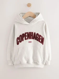 Next Grey City Slogan Hoodie (3-16yrs)^ Sweatshirts & Hoodies