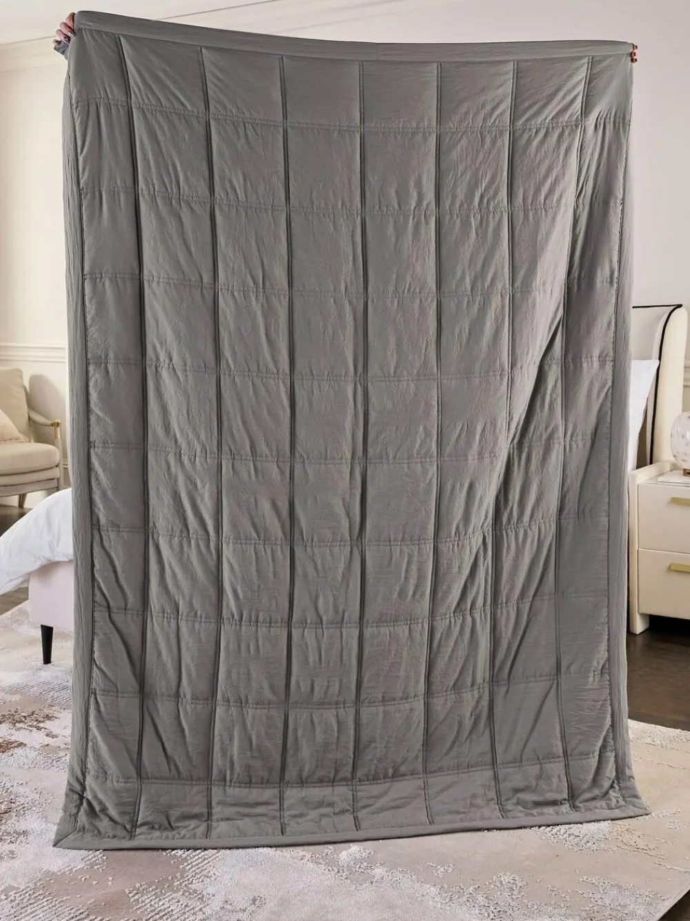 Best Next Grey Connie Quilted Bedspread