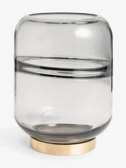 Outlet Next Grey Cooper Glass Candle Holder Large