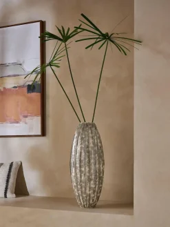 Next Grey Cream Extra Large Reactive Glaze Ceramic Vase^ Vases