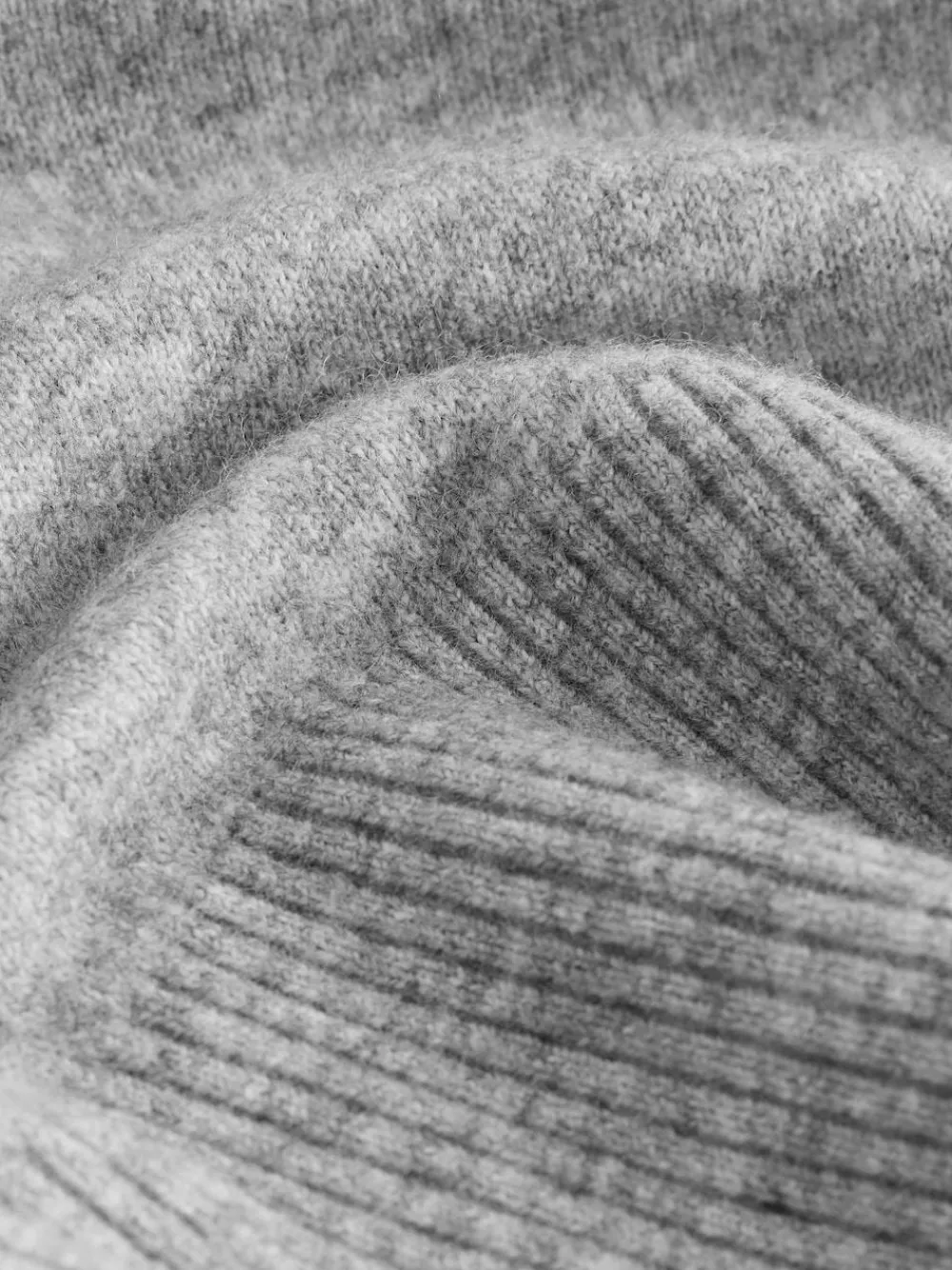 Outlet Next Crew Neck Knitted Jumper with Wool Grey