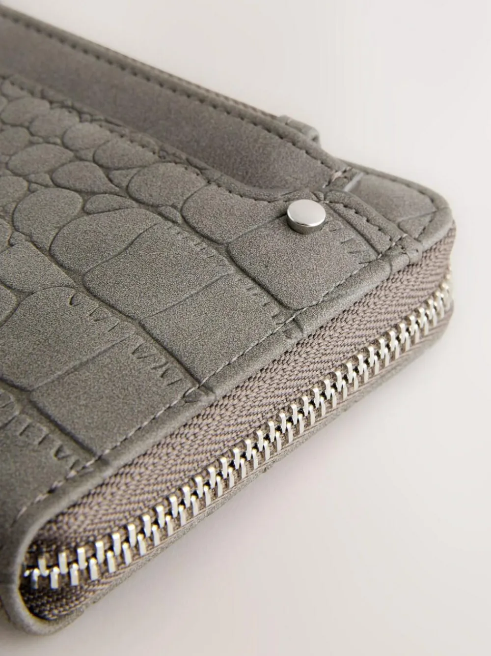 Outlet Next Croc Effect Large Purse Grey