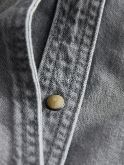 Next Denim Midi Shirt Dress Grey