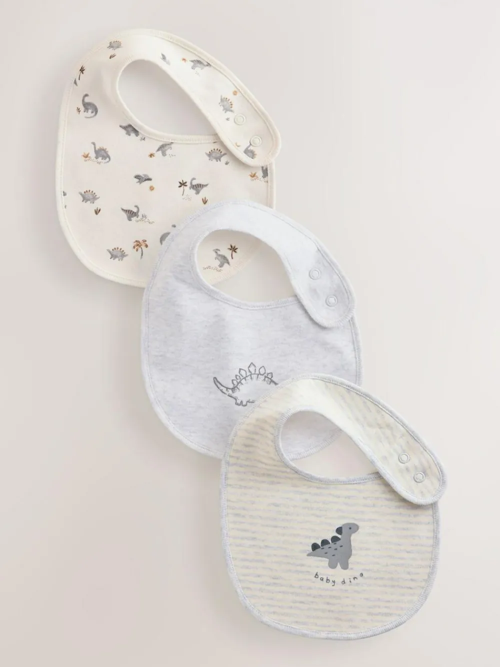 Next Grey Dinosaur Baby Bibs 3 Pack^ Bibs|Newborn Accessories