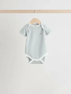 Next Grey Dinosaur Short Sleeve Baby Bodysuits 5 Pack^BOY Bodysuits & Vests|Vests