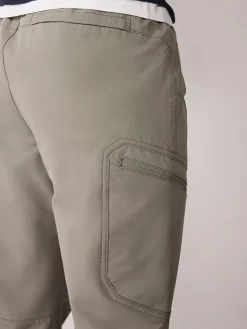 Clearance Next DryTech Slim Fit Tech Stretch Utility Cargo Trousers Grey