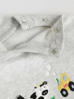 New Next Baby Sweatshirt and Leggings Set (0mths-3yrs) Grey Farm Character