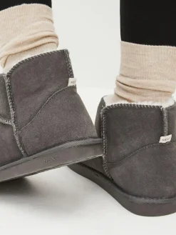 Next Faux Fur Lined Suede Slipper Boots^Women Slippers