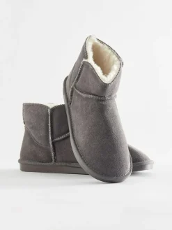 Next Faux Fur Lined Suede Slipper Boots^Women Slippers