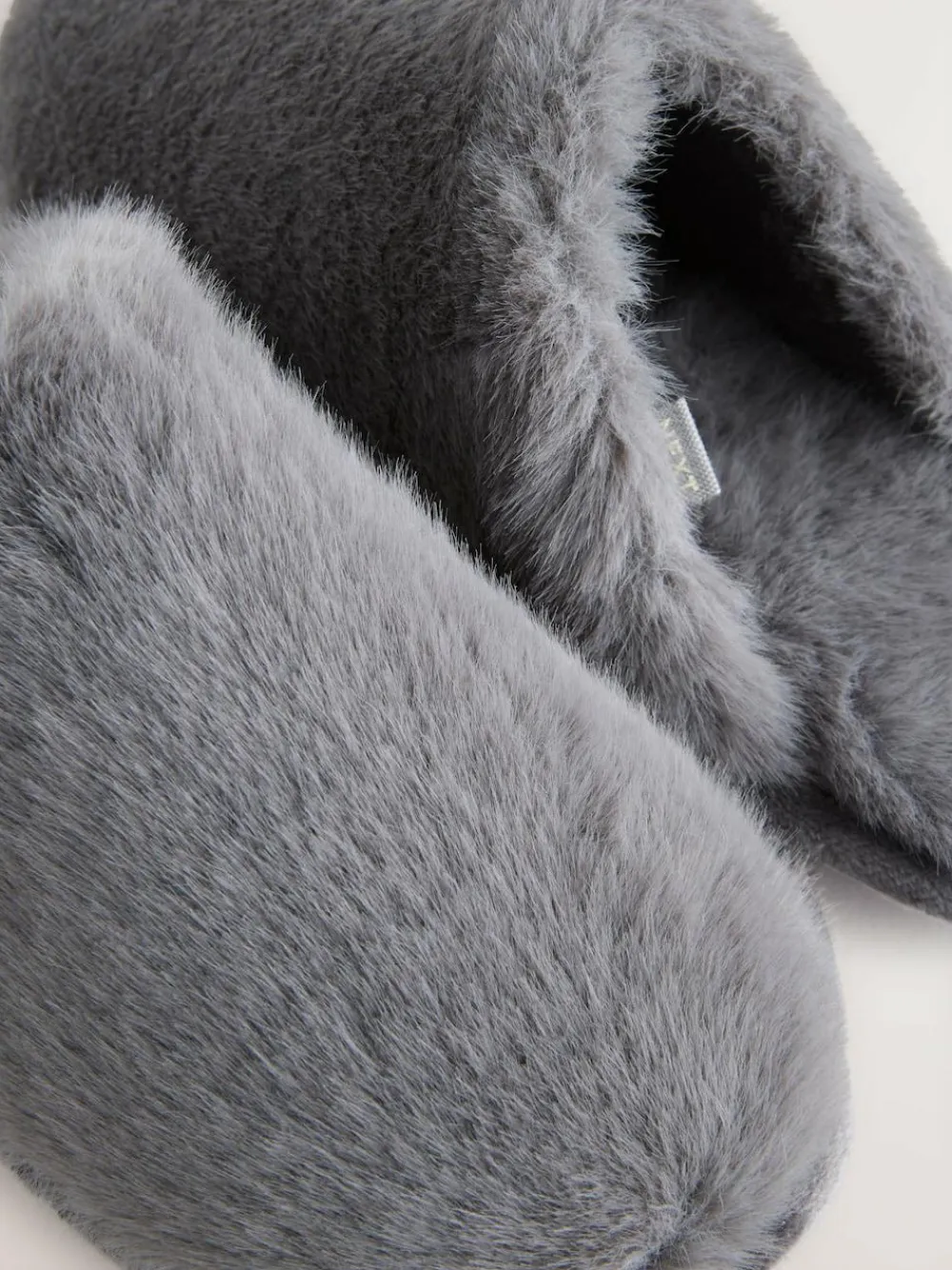 Clearance Next Faux Fur Mule Slippers Grey