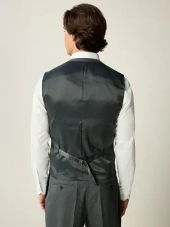 Best Next Flannel Suit Waistcoat Grey