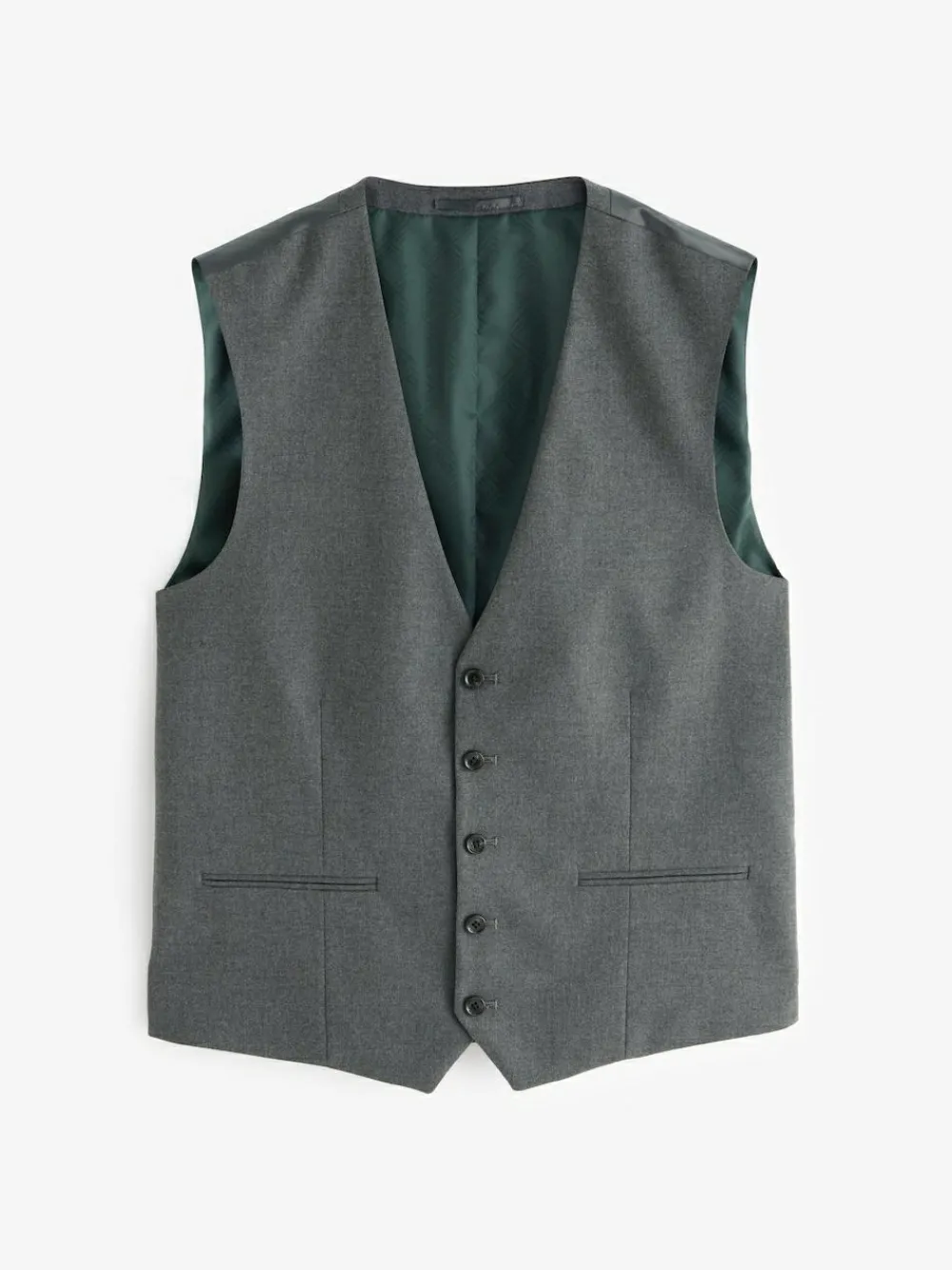 Best Next Flannel Suit Waistcoat Grey