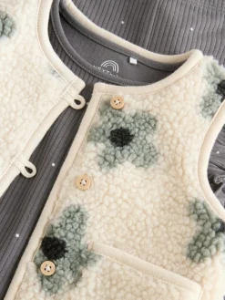 Next Baby Long Sleeve Top and Leggings with Gilet Set 3 Piece (0mths-2yrs)^ Baby Girls|Baby Winter Clothing