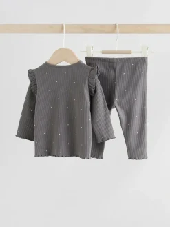 Next Baby Long Sleeve Top and Leggings with Gilet Set 3 Piece (0mths-2yrs)^ Baby Girls|Baby Winter Clothing