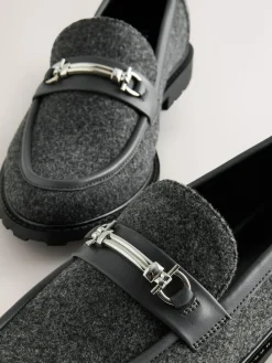 Best Next Grey Forever Comfort® Trim Hardware Round Toe Loafers