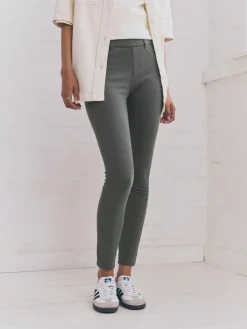 Next Grey Full Length Jersey Denim Leggings^Women Leggings & Sweatpants