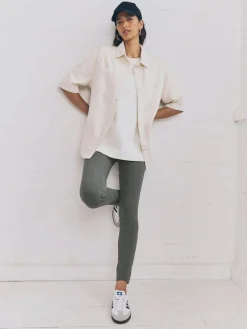 Next Grey Full Length Jersey Denim Leggings^Women Leggings & Sweatpants