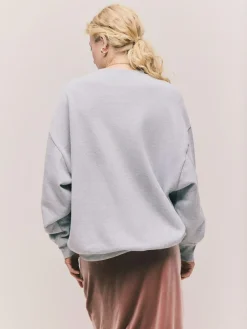 Next Grey Graphic Satin Applique 'Le Marais' City Longsleeve Crewneck Sweatshirt^Women Nightwear|Hoodies & Sweatshirts