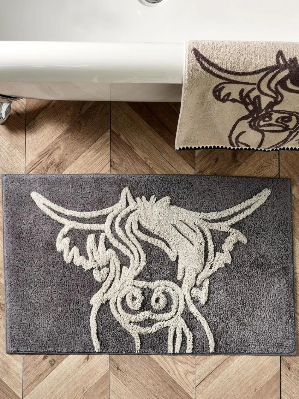 Next Grey Hamish 100% Cotton Bath Mat