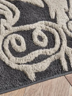 Hot Next Grey Hamish 100% Cotton Runner Bath Mat