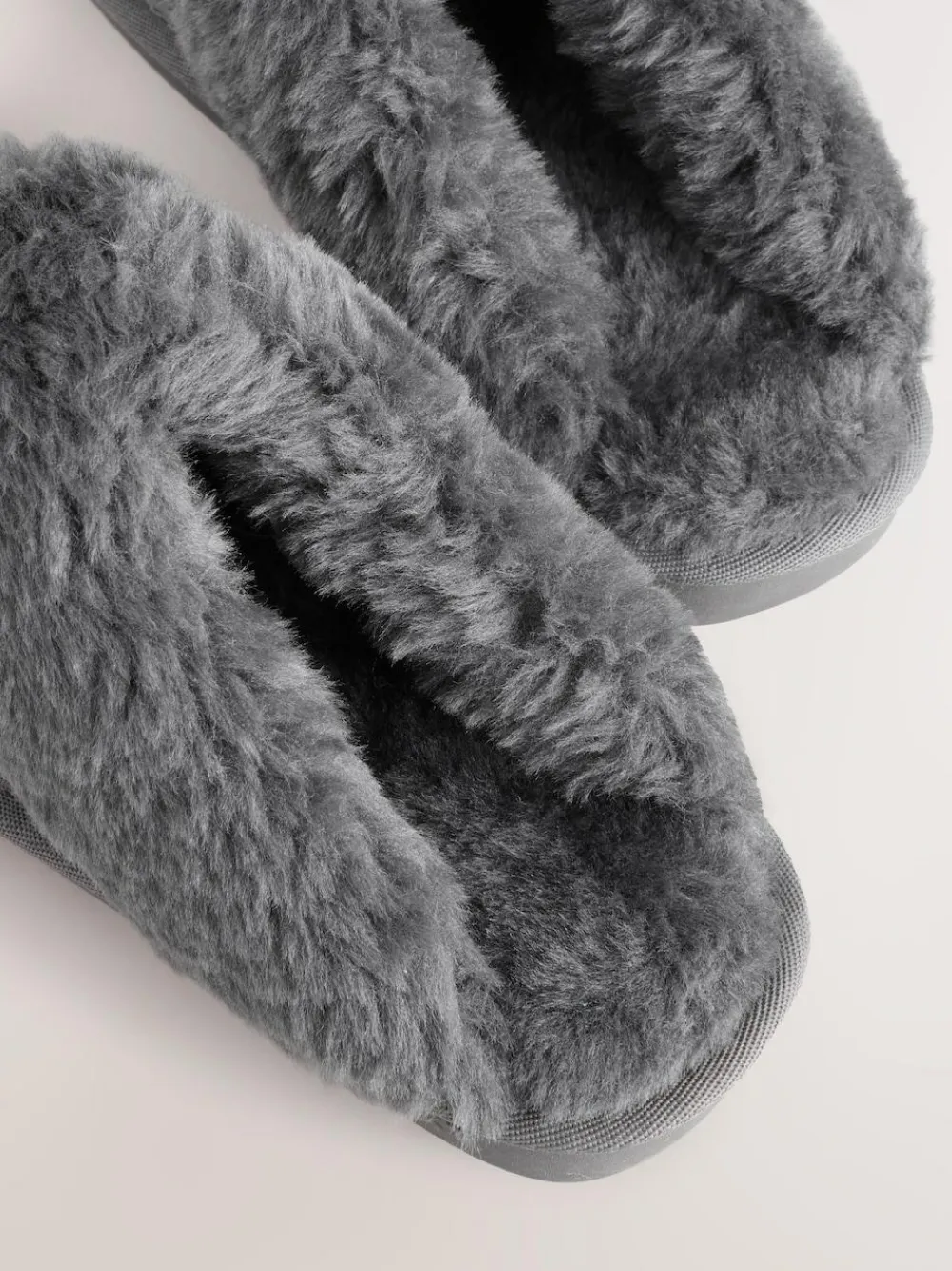 New Next Grey Hamish Suede Mule Slippers