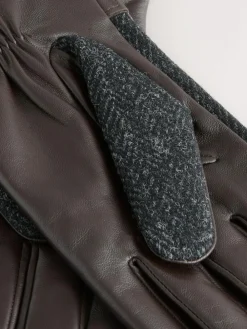 Next Harris Tweed And Leather Gloves^ Hats, Gloves & Scarves|Hats, Scarves & Gloves