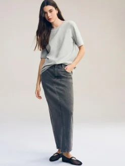 Online Next Grey Heavyweight Short Sleeve Crew Neck T-Shirt