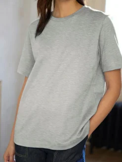 Online Next Grey Heavyweight Short Sleeve Crew Neck T-Shirt