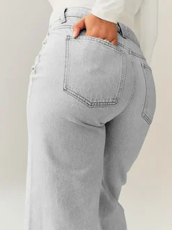 Outlet Next Hourglass Wide Leg Jeans Grey