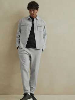 Next Grey Jersey Twill Popper Shacket^ Shirts|Occasionwear