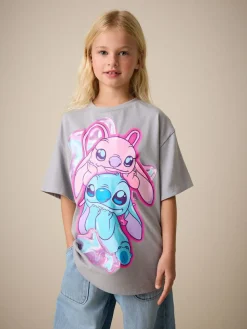 Next Lilo & Stitch Oversized Graphic T-Shirt (3-16yrs)^ Tops|T-Shirts