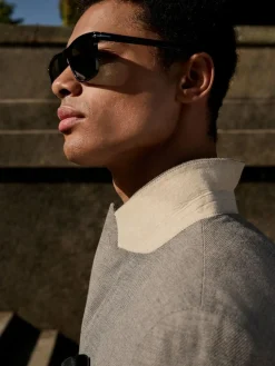 Next Grey Linen Blend Texture Double Breasted Suit Jacket^ Grey Suits