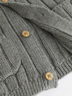 Clearance Next Grey Little Man 100% Cotton Cardigan (0mths-2yrs)