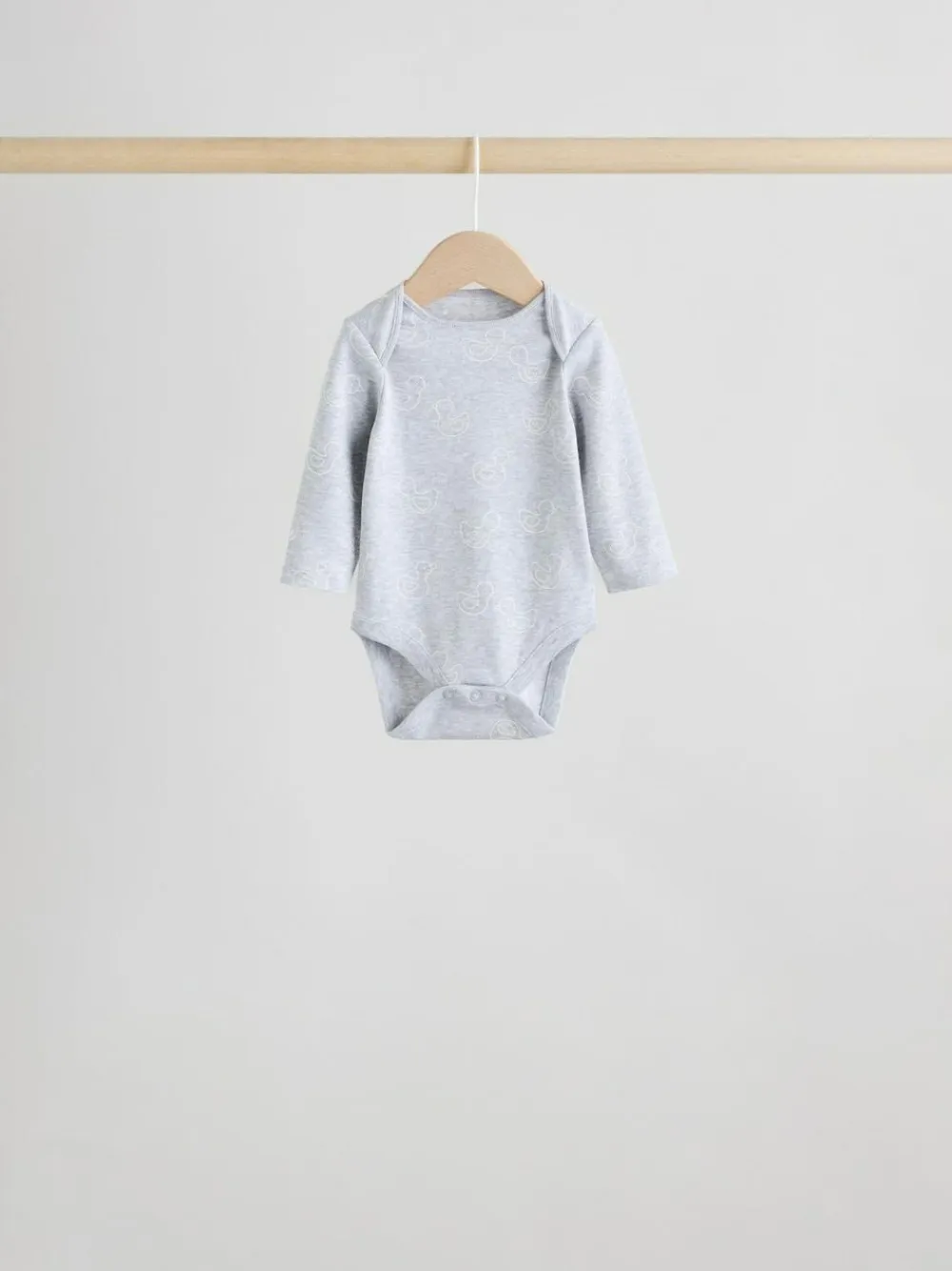 Next Grey Long Sleeved Baby Bodysuits 5 Pack^BOY Unisex|Bodysuits & Vests