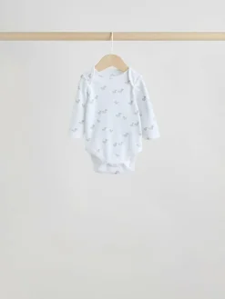 Next Grey Long Sleeved Baby Bodysuits 5 Pack^BOY Unisex|Bodysuits & Vests