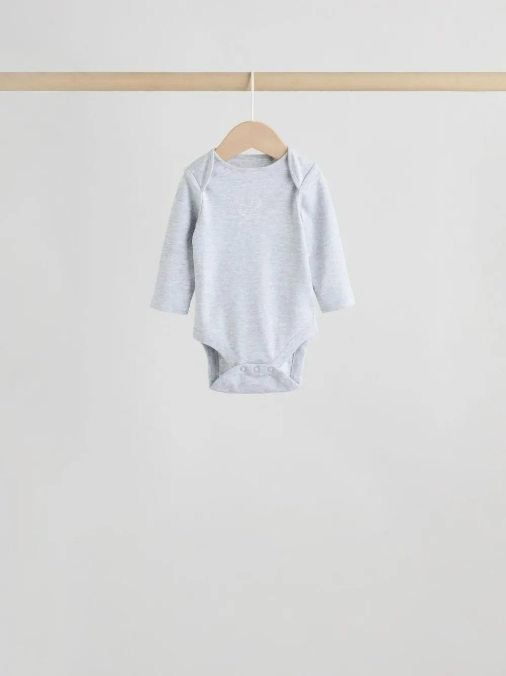 Next Grey Long Sleeved Baby Bodysuits 5 Pack^BOY Unisex|Bodysuits & Vests