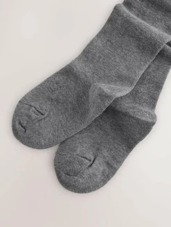 Next Longer Length Cotton Rich School Tights 3 Pack Grey