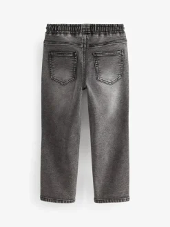 Sale Next Loose Fit Stretch Elasticated Waist Jeans (3-16yrs) Grey