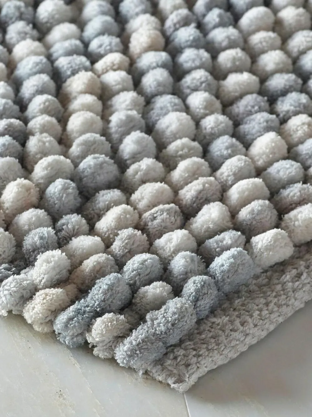 Hot Next Giant Bobble Shower Mat Grey Marl