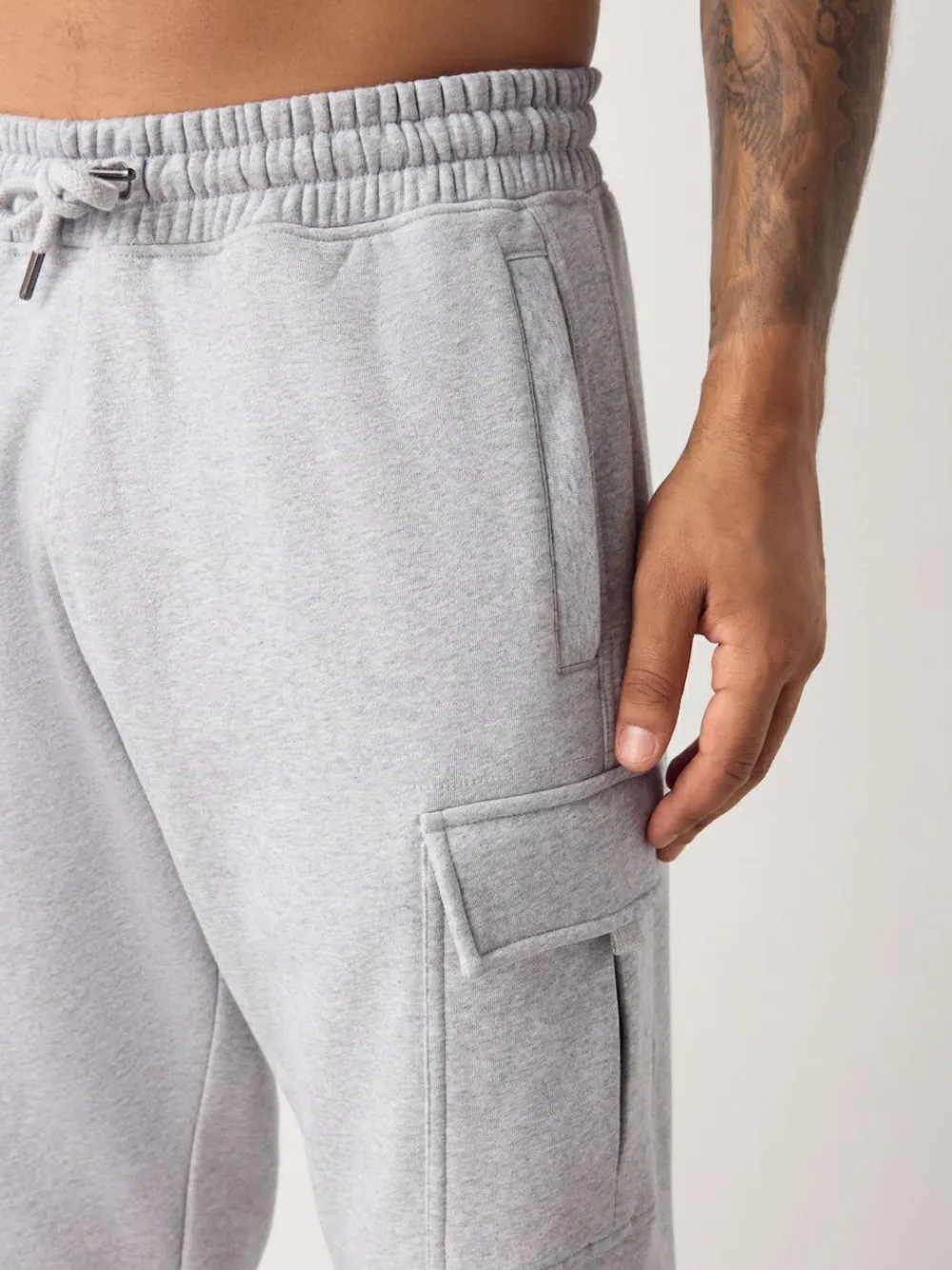 Next Slim Fit Slim Fit Brushback Heavyweight Cargo Joggers^ Joggers|Joggers