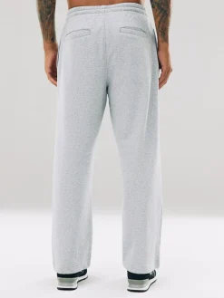 Discount Next Grey Marl Straight Fit Relaxed Fit Brushback Heavyweight Joggers