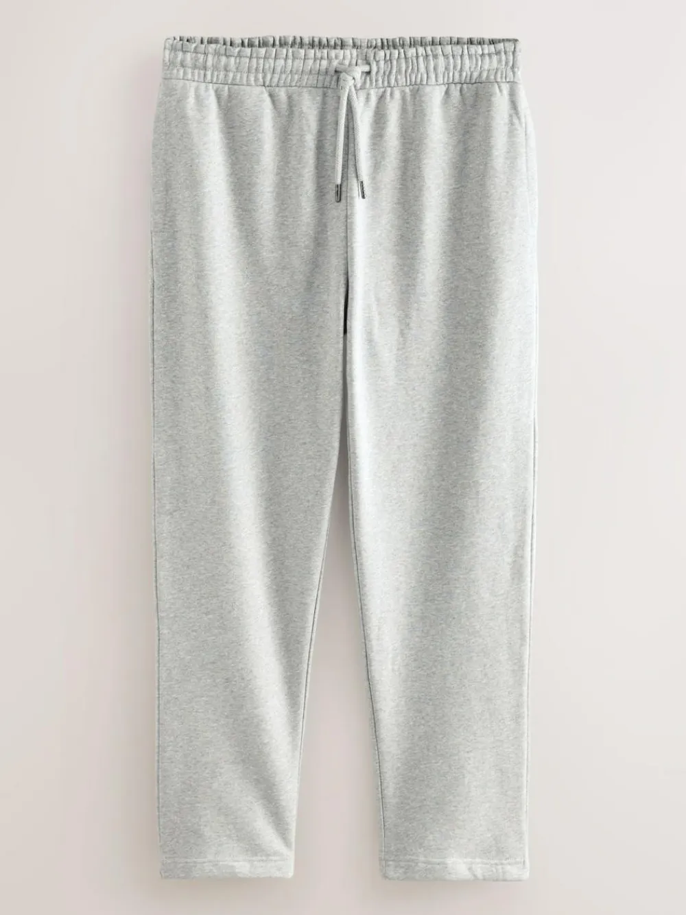Discount Next Grey Marl Straight Fit Relaxed Fit Brushback Heavyweight Joggers