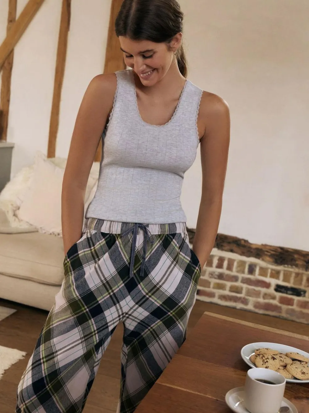 Sale Next Thermal Maximum Warmth Cosy Pointelle Vest Grey Marl