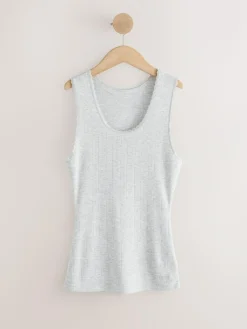 Sale Next Thermal Maximum Warmth Cosy Pointelle Vest Grey Marl
