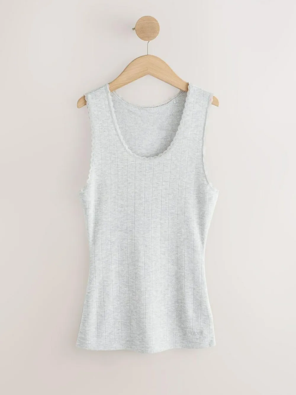 Sale Next Thermal Maximum Warmth Cosy Pointelle Vest Grey Marl