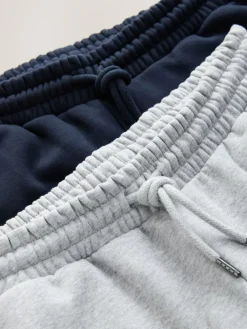 Next Straight Fit Brushback Heavyweight 2 Pack Joggers^ Joggers|Joggers