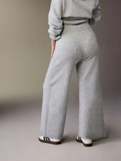 Next Grey Maternity Knitted Wide Leg Trousers^Women Pants