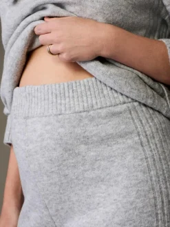 Next Grey Maternity Knitted Wide Leg Trousers^Women Pants