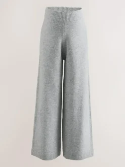 Next Grey Maternity Knitted Wide Leg Trousers^Women Pants